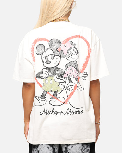 Goat Crew Disney’s Mickey Mouse & Minnie Mouse Heavy T-Shirt Off White