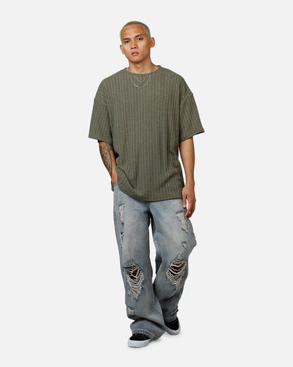 XXIII Rib Knit T-Shirt Olive Marle