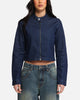 Ed Hardy Women's Cropped Denim Biker Jacket Indigo Denim