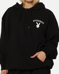 Playboy Gothic Mono Lips Hoodie Black