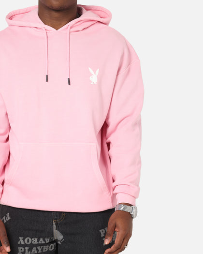 Playboy Stack Washed Hoodie Washed Pink