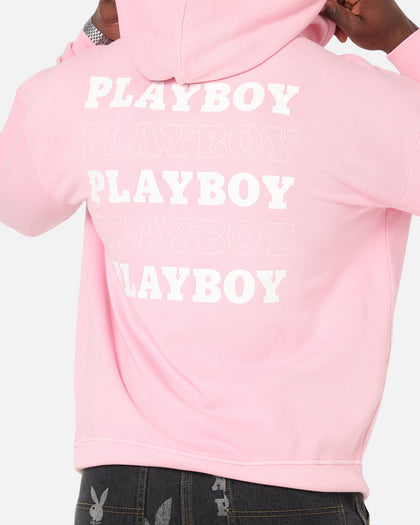 Playboy Stack Washed Hoodie Washed Pink