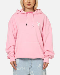 Playboy Stack Washed Hoodie Washed Pink