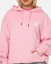 Playboy Stack Washed Hoodie Washed Pink