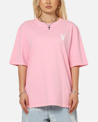 Playboy Stack Washed T-Shirt Washed Pink