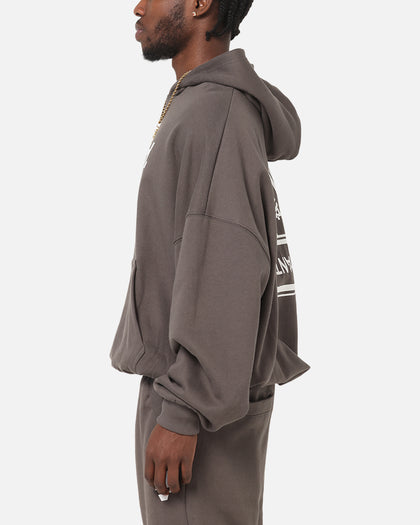 The Anti Order Reverse Logo Hoodie Charcoal Grey