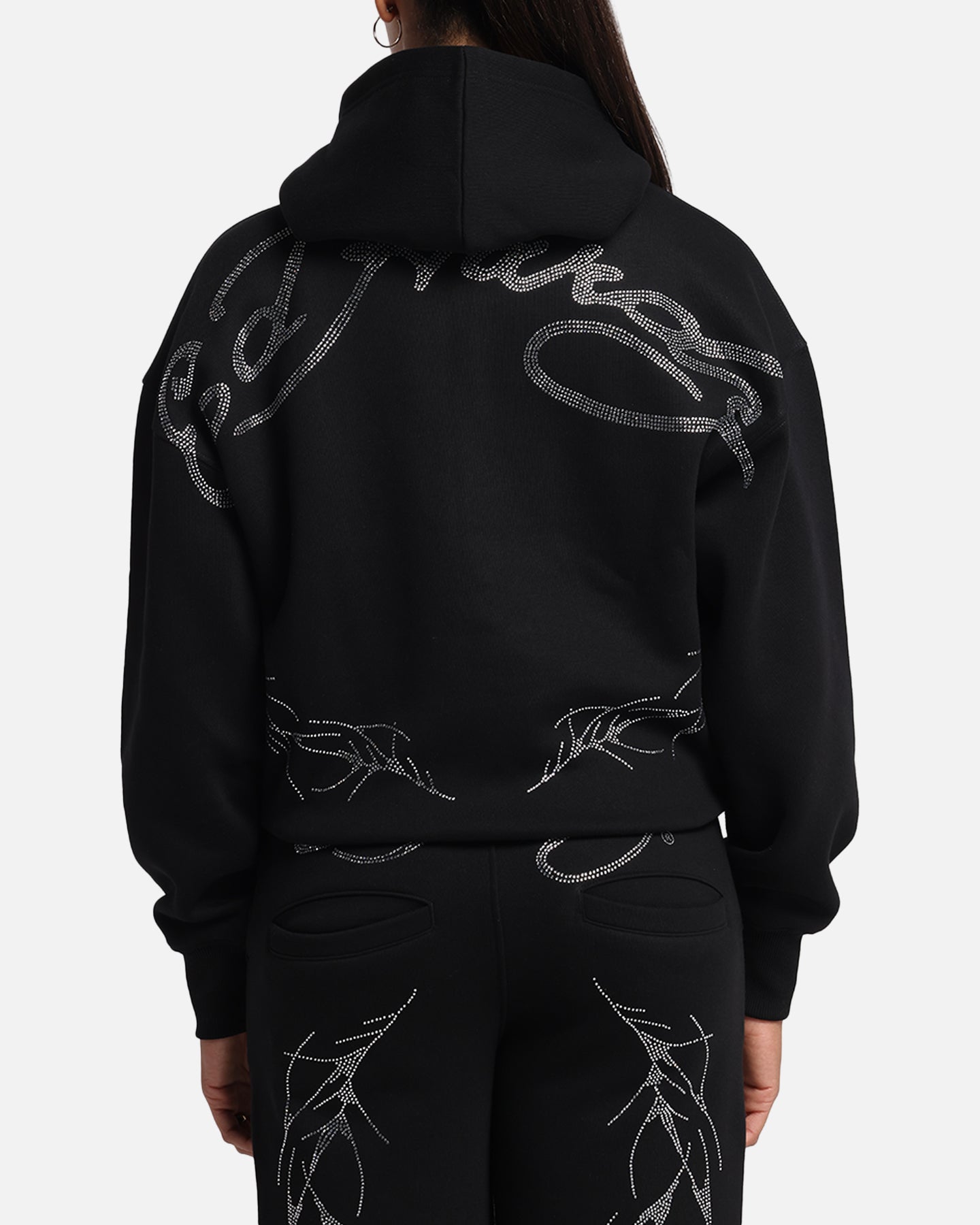 トップス Ed Hardy darkwear rhinestone zip foodie 02053830-