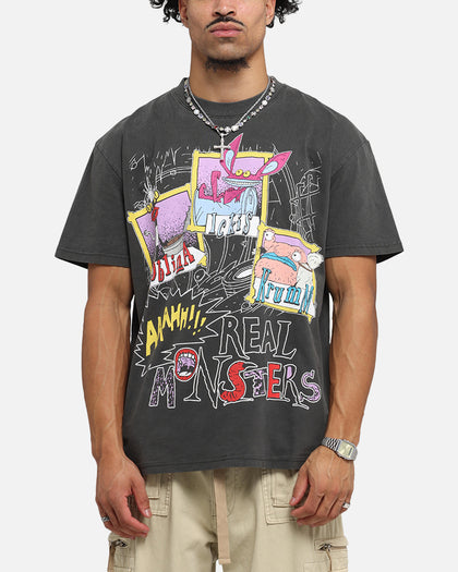 American Thrift x Aaahh!!! Real Monsters Monsters Heavy T-Shirt Black Wash
