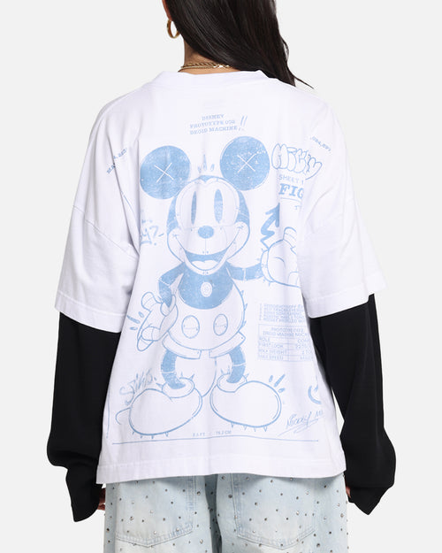 73Studio Disney Mickey Prototype II Long Sleeve T-Shirt White