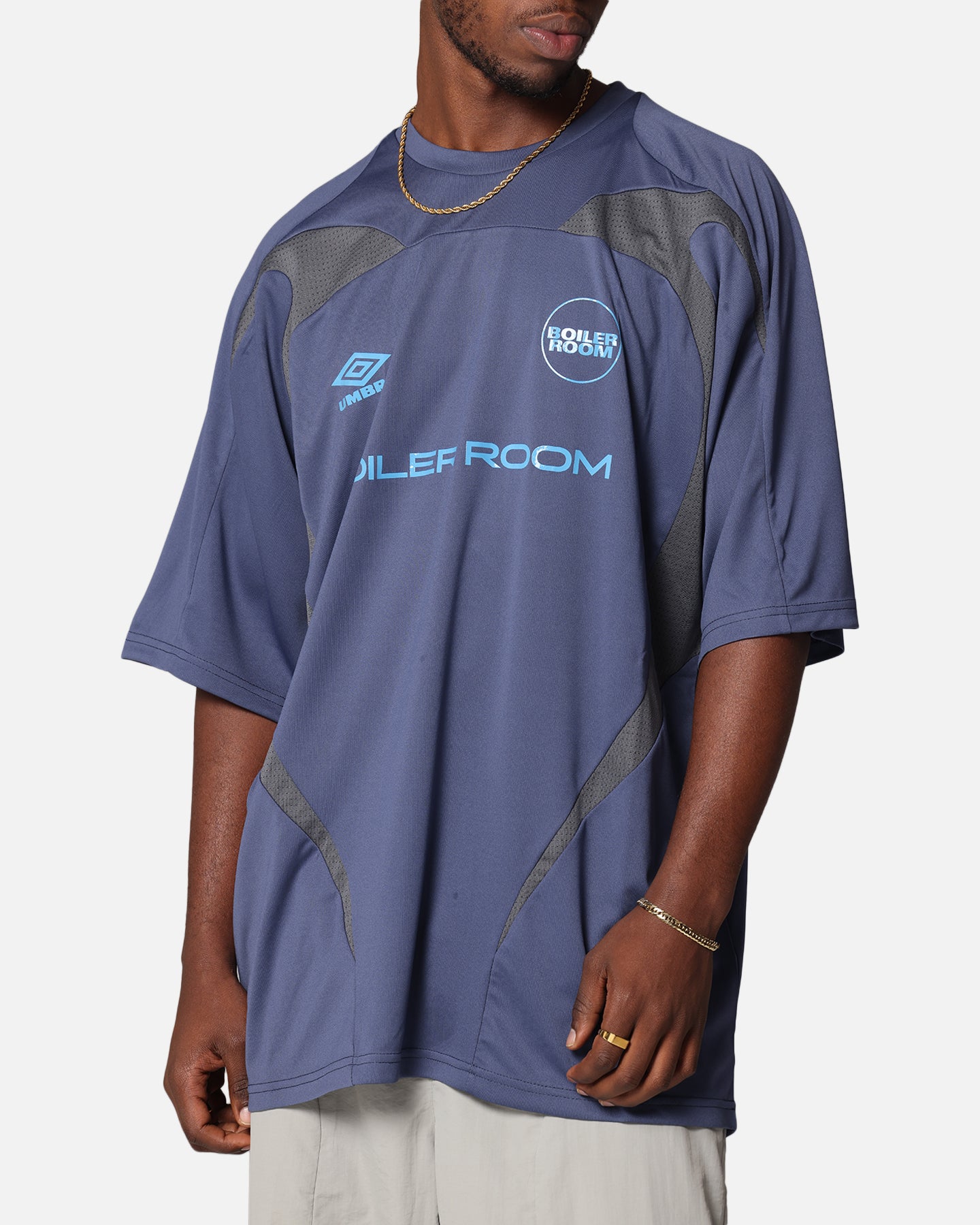 Boiler Room X Umbro Football Jersey T-Shirt Blue | Culture Kings NZ