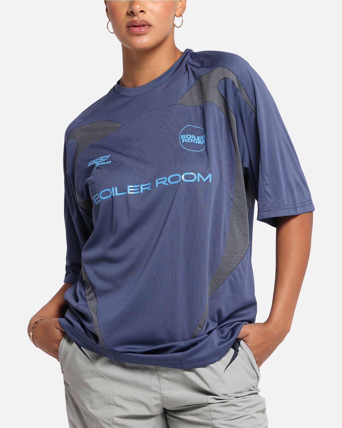 Boiler Room X Umbro Football Jersey T-Shirt Blue | Culture Kings NZ