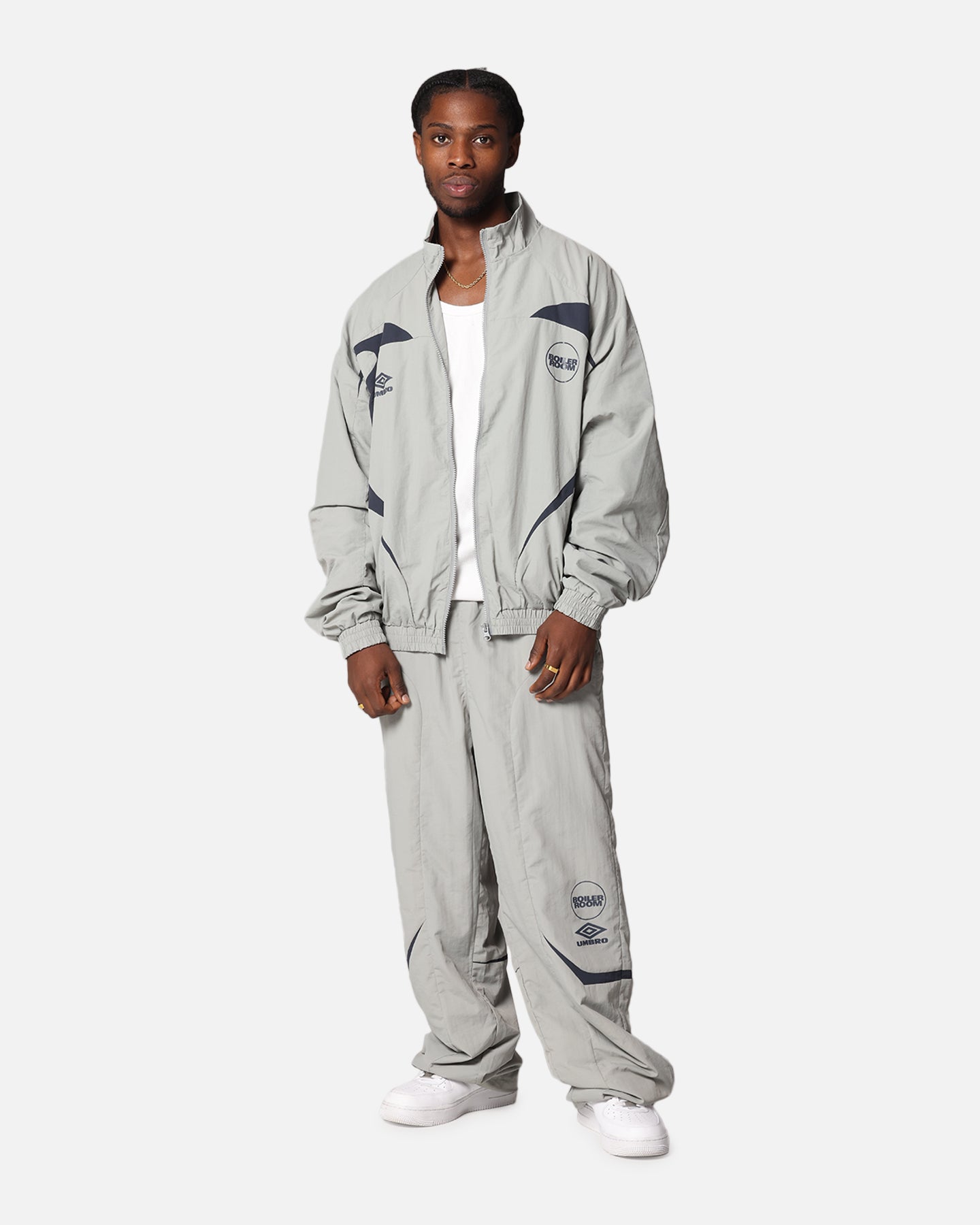 Boiler Room X Umbro Shell Track Jacket Grey | Culture Kings NZ
