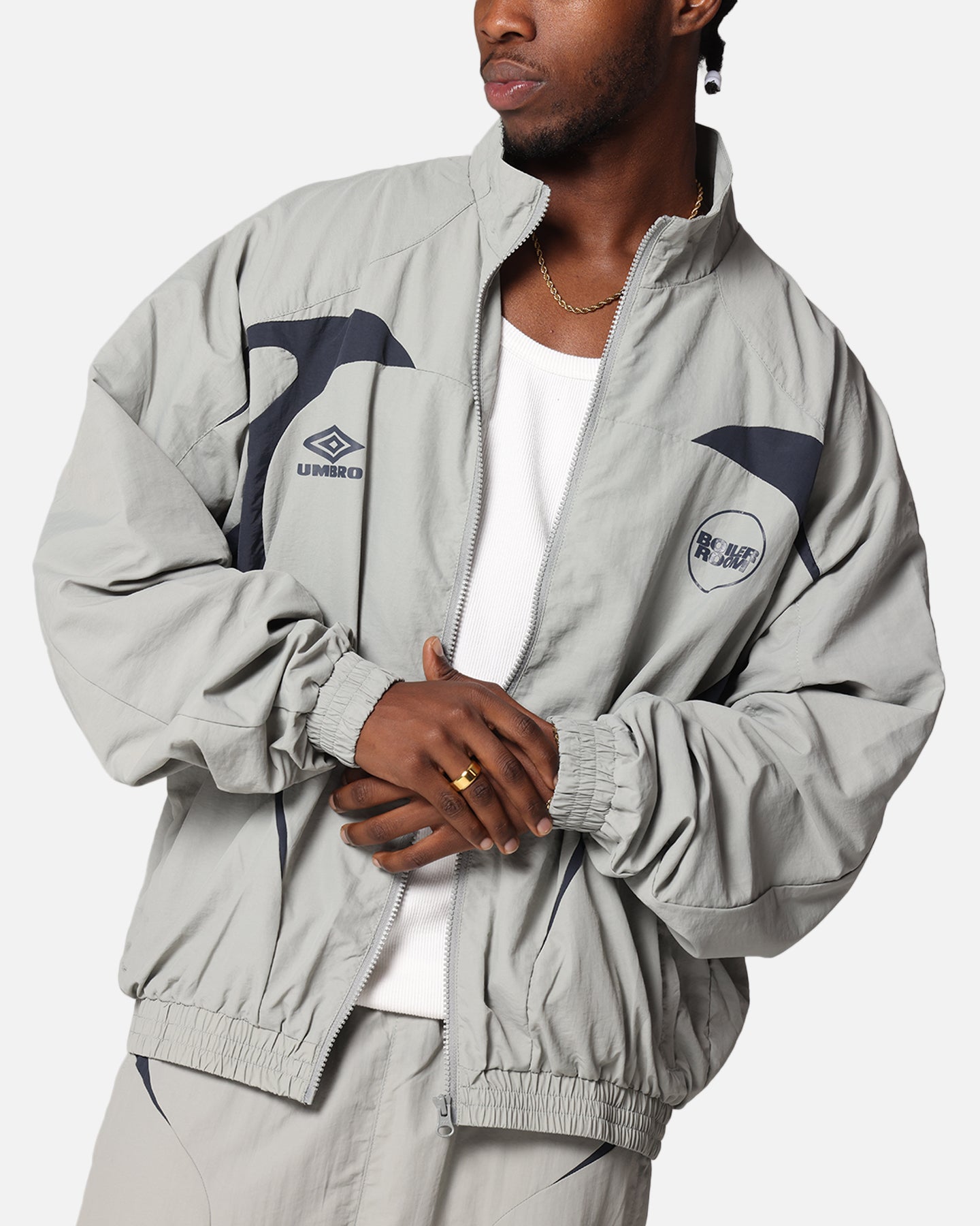 Boiler Room X Umbro Shell Track Jacket Grey | Culture Kings NZ