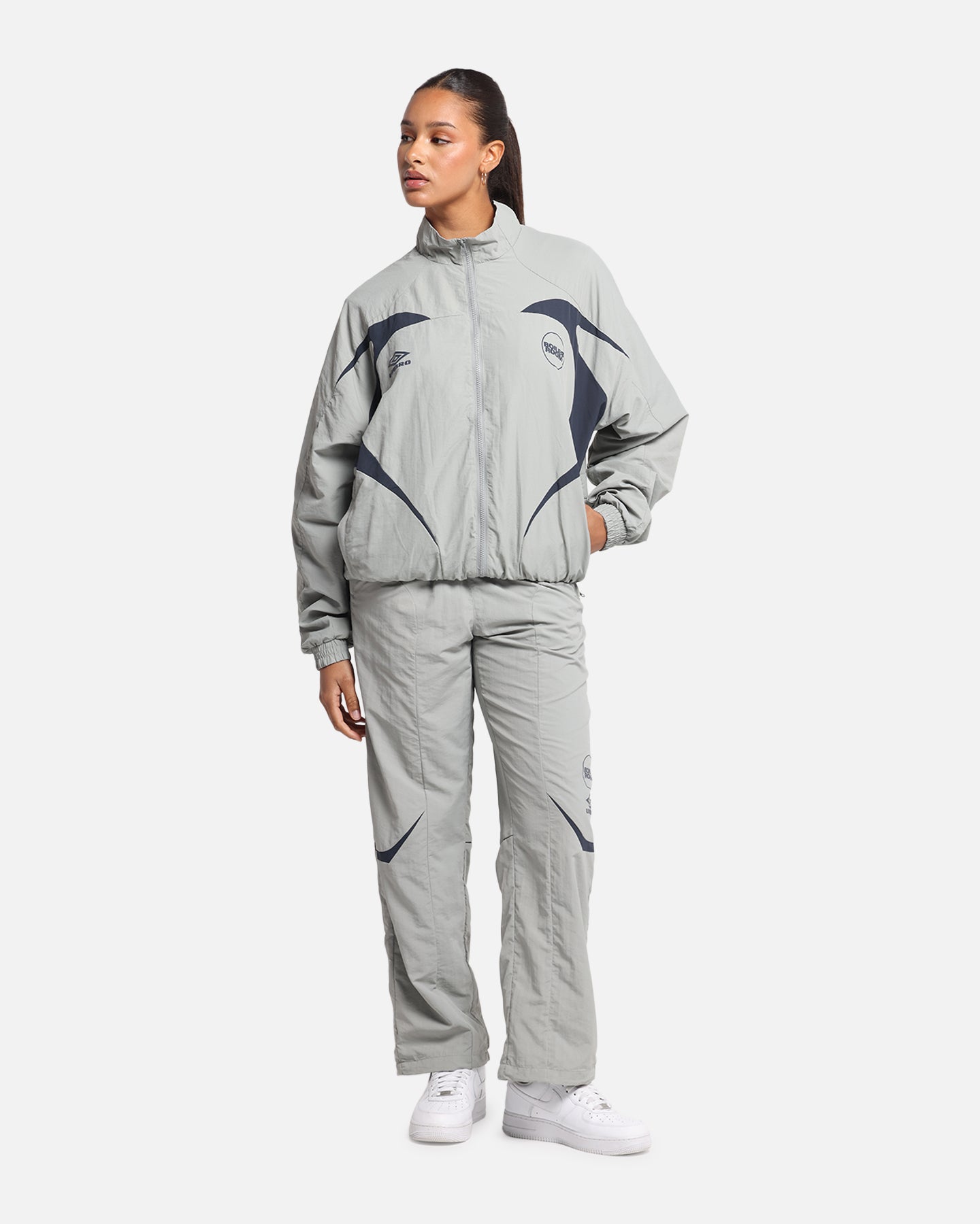 Boiler Room X Umbro Shell Track Jacket Grey | Culture Kings NZ