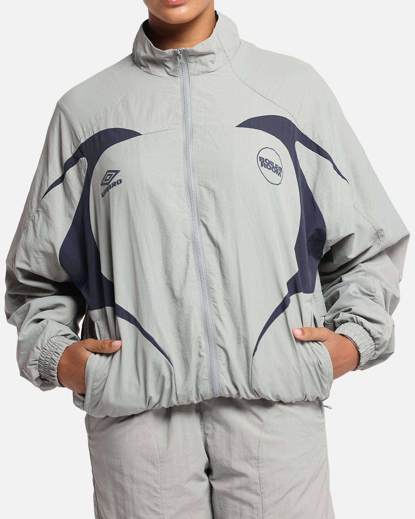 Boiler Room X Umbro Shell Track Jacket Grey | Culture Kings NZ