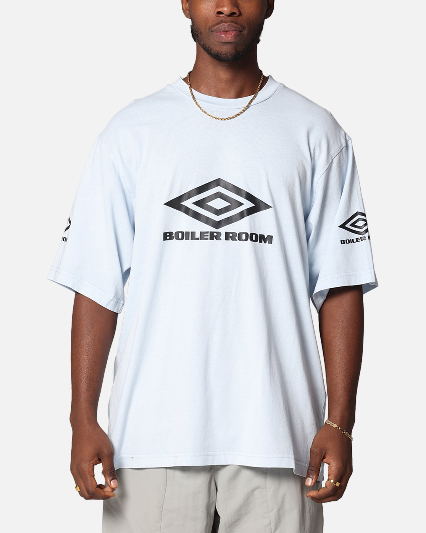 Boiler Room X Umbro Washed T-Shirt Blue | Culture Kings NZ