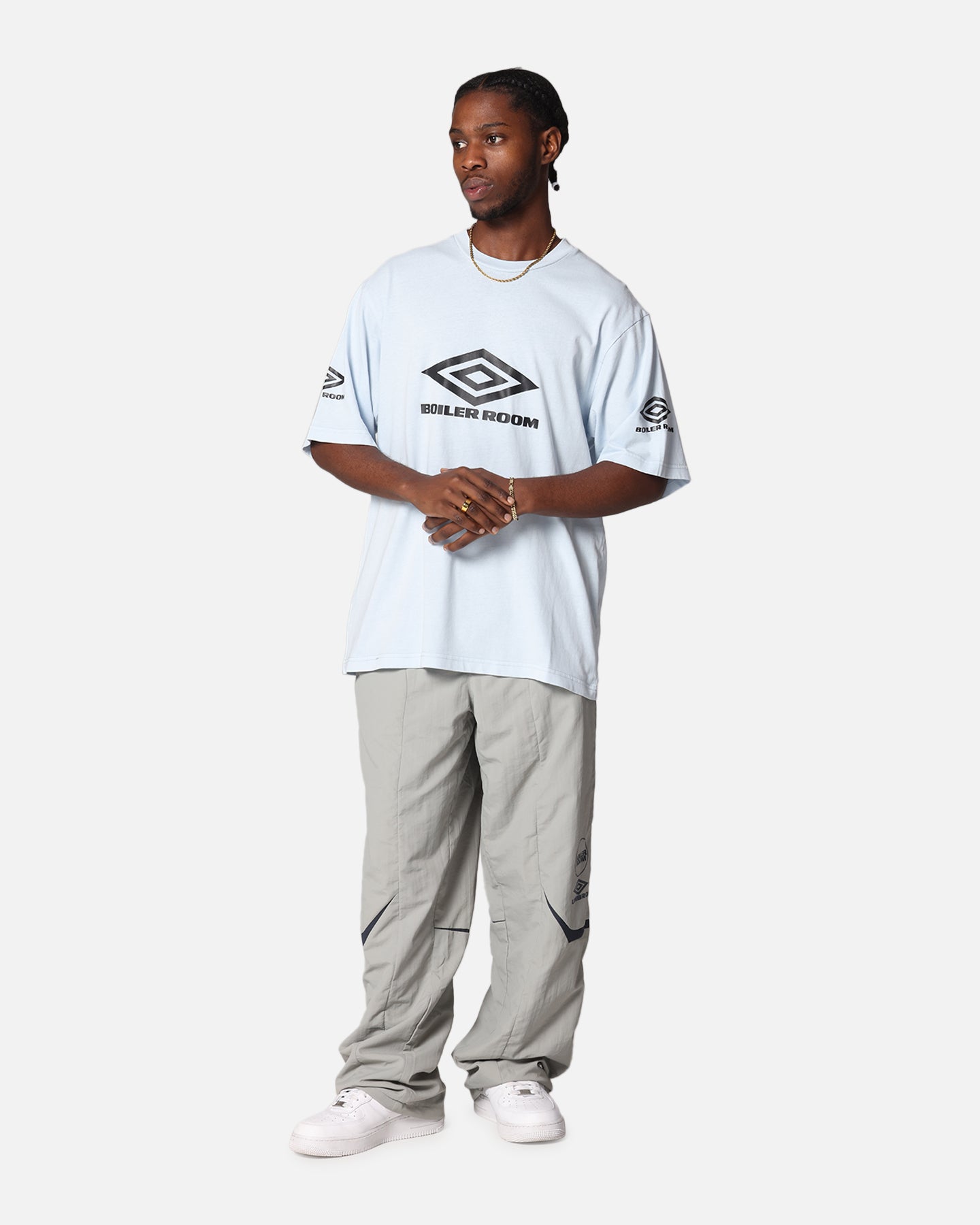 Boiler Room X Umbro Washed T-Shirt Blue | Culture Kings NZ