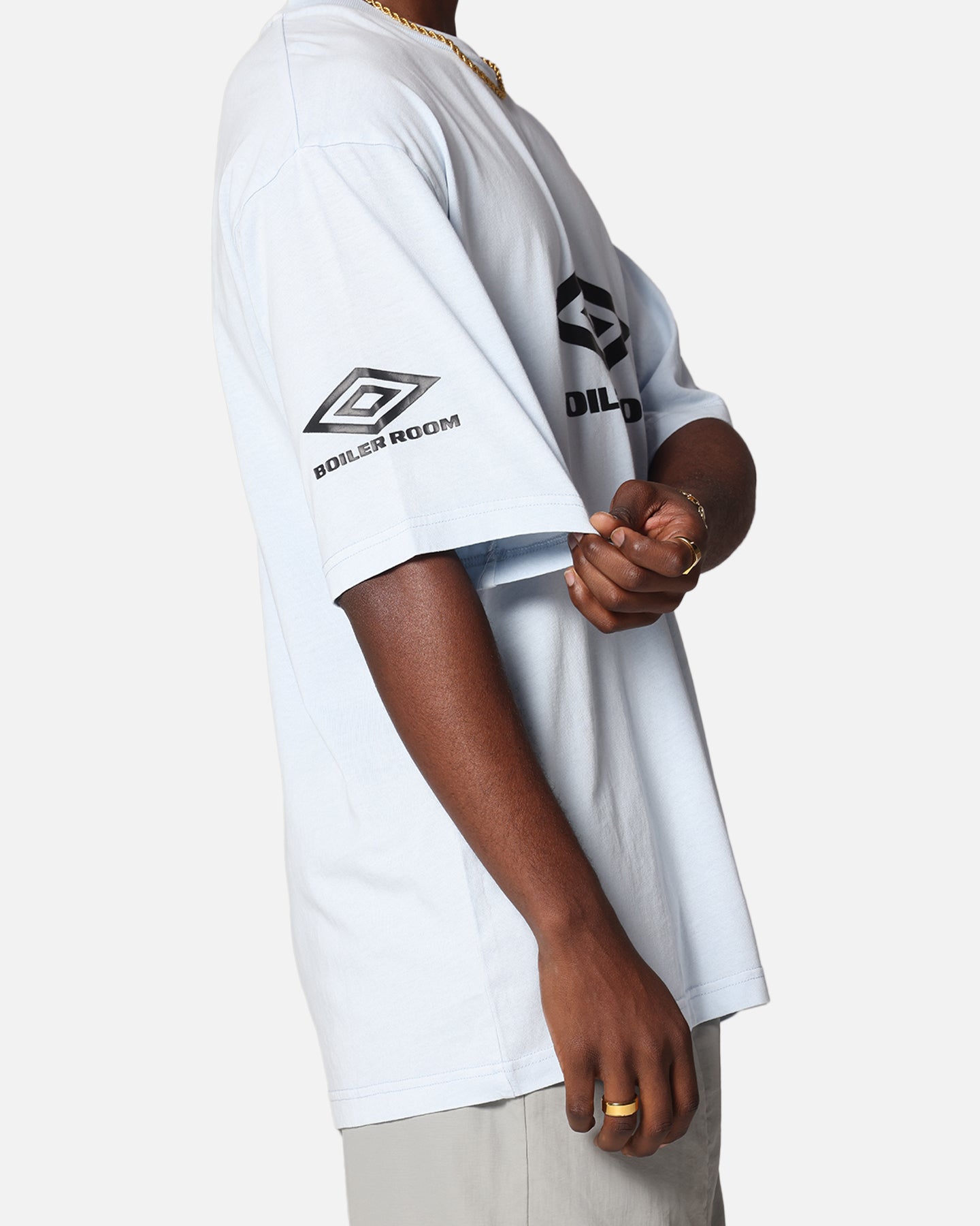 Boiler Room X Umbro Washed T-Shirt Blue | Culture Kings NZ