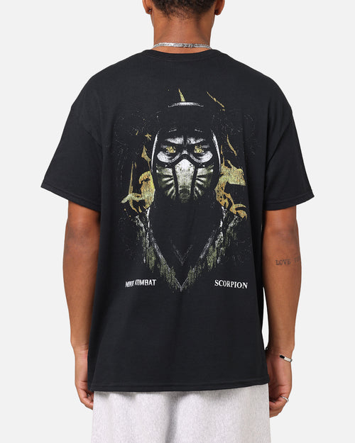 Goat Crew X Mortal Kombat Scorpion Fire T-Shirt Black
