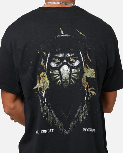 Goat Crew X Mortal Kombat Scorpion Fire T-Shirt Black