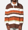 S Double Variagated Stripe Rugby Jersey Orange Spice