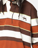 S Double Variagated Stripe Rugby Jersey Orange Spice