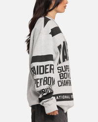 Mitchell & Ness Las Vegas Raiders Letterform Crewneck Grey Marle/Official Team Color