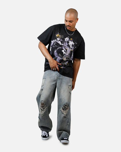73Studio Disney Kingdom Hearts Halloween Town Heavyweight T-Shirt Black Acidwash