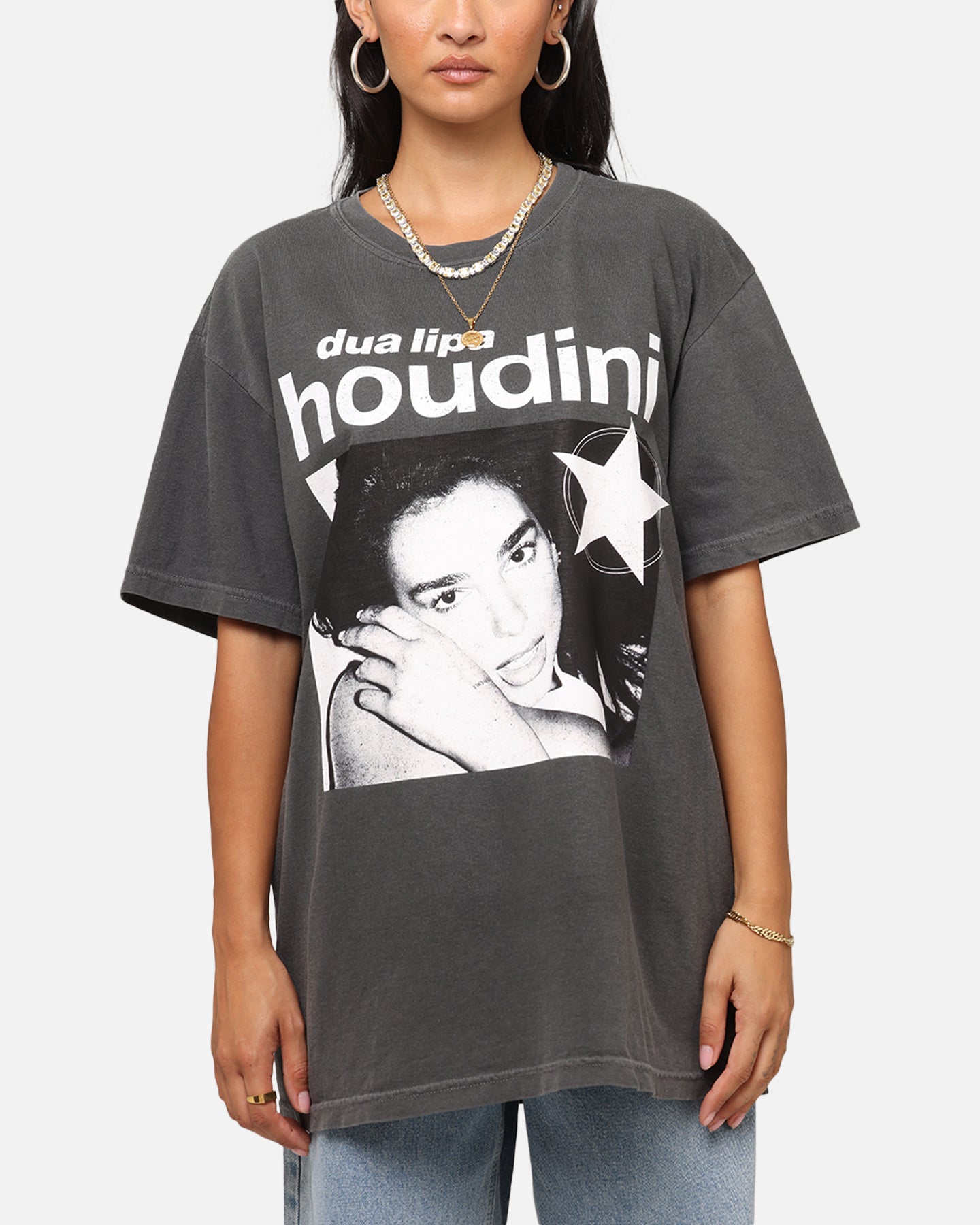 Dua Lipa Houdini T-Shirt Faded Black | Culture Kings NZ
