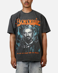 73Studio X Lord Of The Rings Boromir Heavyweight T-Shirt Black Wash