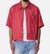MNML Crispy Poplin Over Button Up Shirt Red Plaid