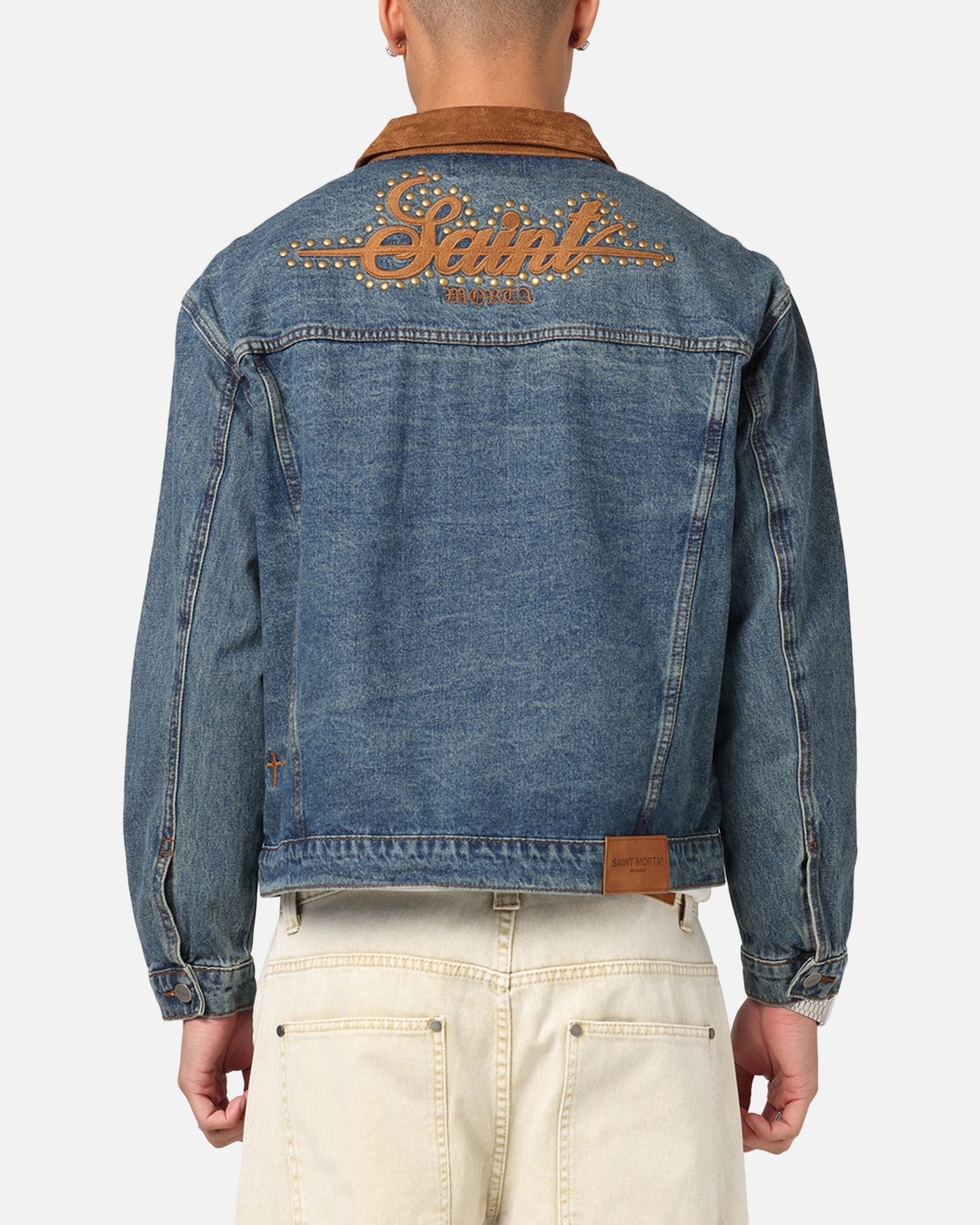 Saint Morta Rodeo Drive Denim Jacket Dirty Blue | Culture Kings NZ
