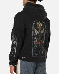 Saint Morta Kingdomcome Boxy Zip Hoodie Black