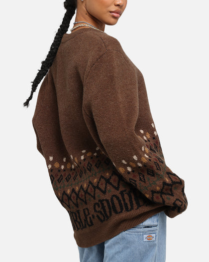 S Double Knitted Sweater Chocolate
