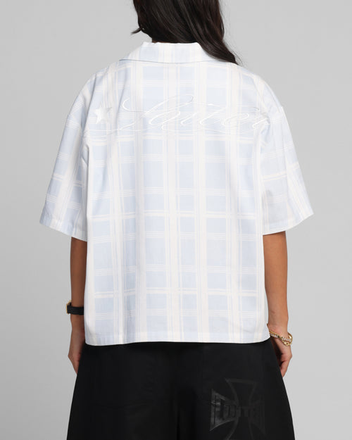 Loiter Daytona Button Up Shirt Blue Check