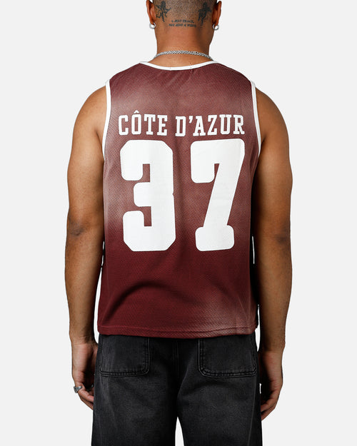 MNML Jersey Pinnie Tank Burgundy
