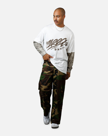 Carre Graffiti Layered Long Sleeve T-Shirt Off White