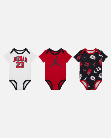 Jordan Infant Jumpamn 23 Jersey Bodysuit Set 3 Pack Black