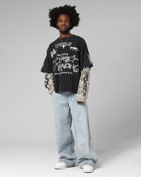Loiter Performance Layered Long Sleeve T-Shirt Vintage Black