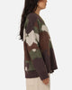 Carre Camo Brushed Sweater Woodland Camo