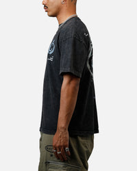 Culture Kings CK Orb Vintage T-Shirt Black Acidwash