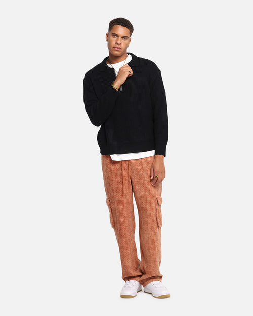 XXIII 3/4 Zip College Jumper Black