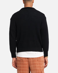 XXIII 3/4 Zip College Jumper Black