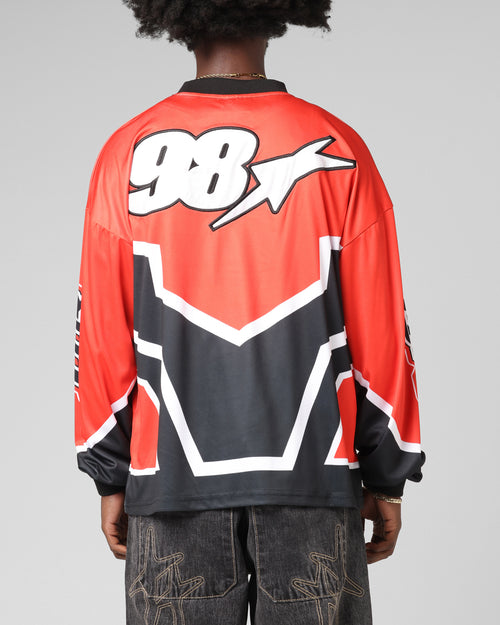 Loiter Thrill Racing Long Sleeve T-Shirt Red