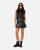 Ed Hardy Women's Vegan Leather Biker Vest Black