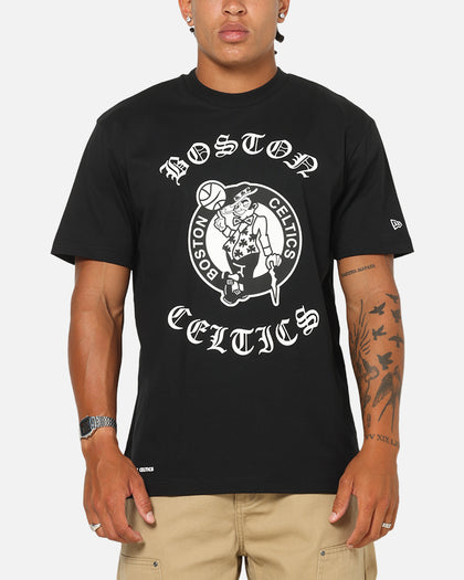 New Era Boston Celtics Gothic Oversized T-Shirt Black Culture