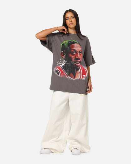 Mitchell & Ness Chicago Bulls Dennis Rodman Big Head T-Shirt Charcoal Grey