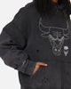 Mitchell & Ness Chicago Bulls Distressed Rhinestone Logo Hoodie Faded Black