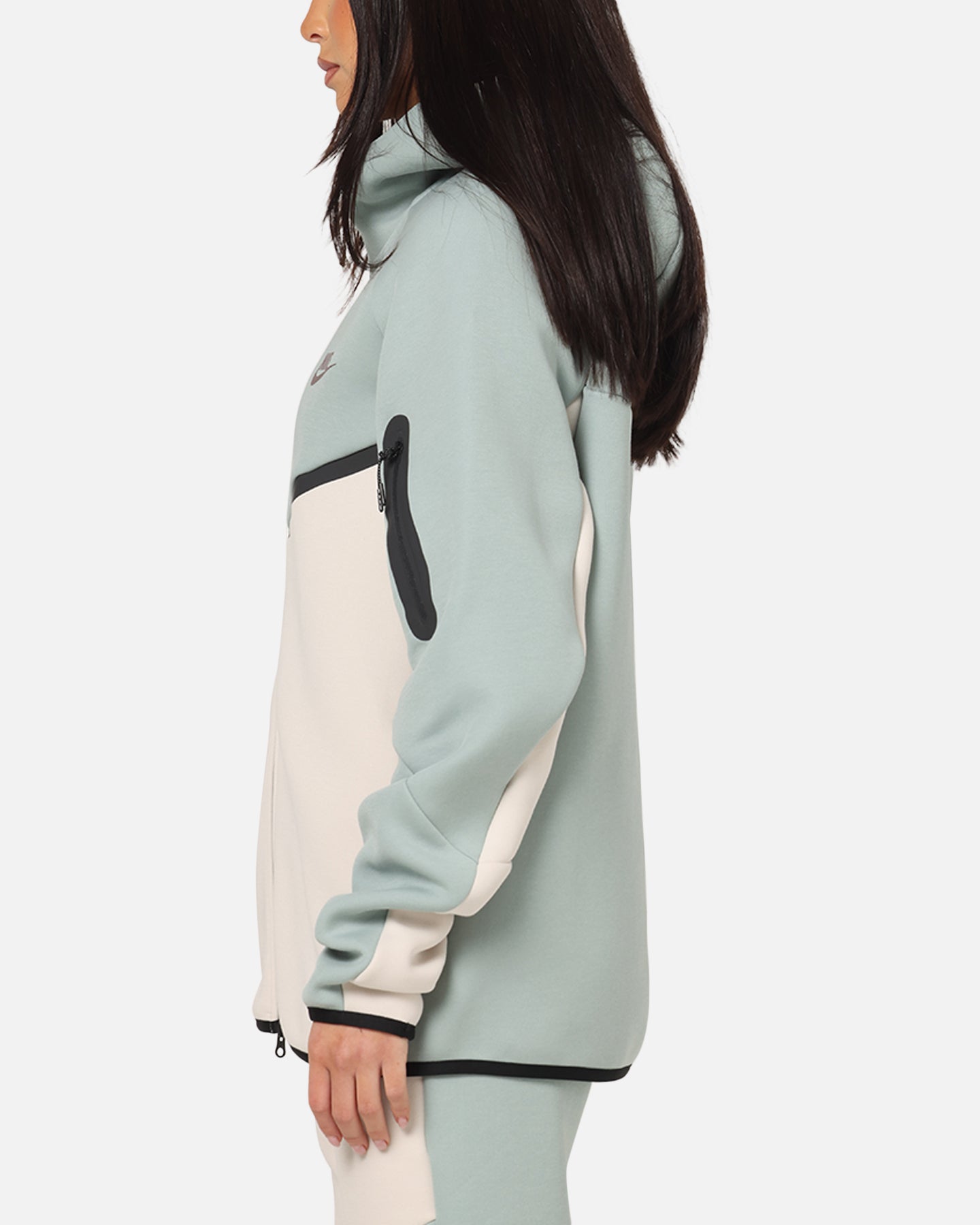 women's fleece hoodie nike sportswear oatmeal