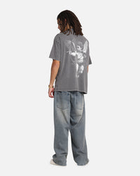 Saint Morta Redemption Mock Neck T-Shirt Washed Charcoal